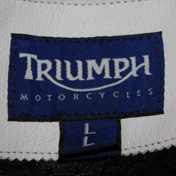 Triumph Motorcycles Womens L Black Leather Jacket **READ - Picture 3 of 16